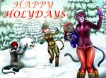 abs action_pose amused anthro athletic attack black_body black_fur black_stripes cat_tail cellphone claws clothed clothing electronics evergreen_tree female fur grey_body grey_fur group hair happy holidays humanoid_pointy_ears markings open_mouth paws phone pine_tree pink_body pink_nose pink_skin plant pose purple_body purple_fur red_hair selfie snow snowman striped_markings striped_tail stripes tail tail_markings tiger_tail tongue tongue_out toque tree white_body white_fur winter winter_clothing yellow_body yellow_fur eterno dragonwrath skellos the_awakening kellia kellia_heart keyfay_heart shadyss animal_humanoid demon domestic_cat felid feline felis humanoid hybrid mammal pantherine tiger were werefelid werepantherine weretiger mia_(disambiguation) comic