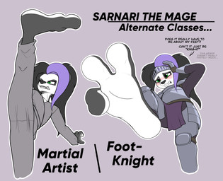 3_toes angry anthro barefoot big_feet black_hair black_nose blush blush_lines clothed clothing countershade_feet countershading curling_toes dialogue duo embarrassed eyebrows feet female flexible foot_fetish foot_focus fur gloves green_eyes hair handwear high_kick kick knight knight_armor martial_arts martial_arts_uniform multicolored_body multicolored_fur multicolored_hair one_leg_up plantigrade ponytail purple_hair raised_foot raised_leg splits sportswear spread_legs spreading standing text toes two_tone_hair vertical_splits visor warrior white_soles nudeknightart blizzard_entertainment warcraft sarnari bear giant_panda mammal pandaren english_text hi_res