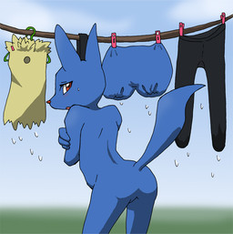 ambiguous_gender back_turned blue_body blush clothes_line clothespin clothing coat_hanger covering embarrassed humor laundry legwear looking_at_viewer looking_back lucario nintendo nude outside pants pokémon raised_tail red_eyes red_nose shirt shorts surreal sweat tights video_games wet えのん
Rating: Questionable
Score: 14
User: Untamed
Date: July 09, 2014 ambiguous_gender back_turned blue_body blush clothes_line clothespin clothing coat_hanger covering embarrassed humor laundry legwear looking_at_viewer looking_back lucario nintendo nude outside pants pokémon raised_tail red_eyes red_nose shirt shorts surreal sweat tights video_games wet えのん
Rating: Questionable
Score: 14
User: Untamed
Date: July 09, 2014