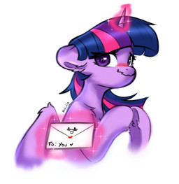 blush envelope female feral fingertips_touching hooves horn inner_ear_fluff looking_at_viewer love_letter nervous simple_background solo tuft underhoof wings kv_io19 friendship_is_magic hasbro my_little_pony mythology twilight_sparkle_(mlp) equid equine mammal mythological_creature mythological_equine winged_unicorn hi_res