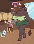 alcohol anthro arm_scar axe beverage big_breasts big_butt breast_scar breasts butt clothed clothing drunk facial_scar female holster huge_breasts huge_butt male muscular muscular_female scar simple_background slightly_chubby solo_focus substance_intoxication tavern thick_thighs wide_hips nokamiwd european_mythology greek_mythology mythology charop_(nokamiwd) mina_(nokamiwd) samson_(nokamiwd) bovid bovine kobold lagomorph leporid mammal minotaur rabbit scalie absurd_res hi_res