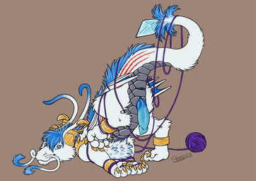 bdsm bondage bound butt claws erection feral fur genitals horn looking_at_viewer male penis solo tail wings stwor mythology dragon mythological_creature mythological_scalie scalie digital_media_(artwork) hi_res