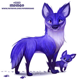 age_difference ambiguous_gender blue_body blue_fur butt duo feral footprint fur humor pawprint pun purple_eyes simple_background size_difference text visual_pun white_background white_body white_fur young piper_thibodeau canid canine canis dingo mammal 2019 digital_media_(artwork) digital_painting_(artwork) painting_(artwork) url