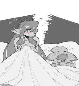 after_sex anthro bed bedhead bite blush broken_bed duo embarrassed female furniture kiss_mark male male/female morning morning_after lyorenth-the-dragon mexico_alien_(meme) undertale_yellow ceroba_ketsukane starlo_(undertale_yellow) canid canine fox humanoid mammal hi_res