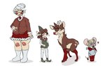 ambiguous_gender anthro baby female feral group herm holidays humor intersex loli male pregnant pregnant_male shitpost simple_background toddler white_background young dejenny christmas hennasy_(dejenny) mrs._claus rudolph_the_red-nosed_reindeer elf human mammal meme