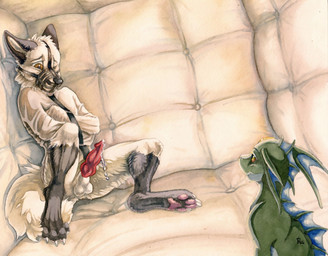 4_toes ambiguous_gender animal_genitalia animal_penis anthro balls black_body black_fur black_nose blue_membrane bodily_fluids bottomless bound brown_eyes canine_genitalia canine_penis claws clothed clothing digitigrade duo ears_back erection feet feral frill_(anatomy) fur genital_fluids genitals green_body green_scales hindpaw inside knot larger_male leg_markings long_mouth looking_down male markings membrane_(anatomy) membranous_frill muzzle_(object) muzzled no_sclera one_eye_closed orange_eyes padded_room pawpads paws penis pink_pawpads pivoted_ears precum restraints scales shadow size_difference smaller_ambiguous snout socks_(marking) straitjacket tail toes white_body white_claws white_fur ruaidri mythology white_wolf_(freezeframe) canid canine dragon hypnolizard mammal mythological_creature mythological_scalie scalie 2015 signature