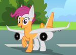 aircraft airplane cursed_image cybernetics female feral hair machine mechanical_wings outside plane_wings purple_eyes purple_hair runway solo vehicle what what_has_magic_done what_has_science_done why badumsquish friendship_is_magic hasbro my_little_pony scootaloo_(mlp) airplane_pony cyborg equid equine hybrid living_aircraft living_machine living_vehicle mammal 2020 hi_res