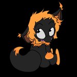 ambiguous_form ambiguous_gender blush curled_tail looking_at_viewer looking_back silly sitting sitting_on_ground solo tail thatskelly fen canid canine fox mammal absurd_res hi_res male_(lore)
