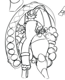 animal_genitalia animal_penis anthro bodily_fluids bottom_heavy dripping equine_genitalia equine_penis flaccid flat_chested fur fusion genital_fluids genitals gynomorph hand_on_hip horn intersex penis pokemon_fusion precum precum_drip solo drwrandom nintendo pokemon generation_4_pokemon lopunny mamoswine pokemon_(species) guide_lines hi_res sketch