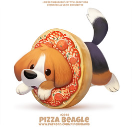 ambiguous_gender beady_eyes black_body black_eyes black_fur brown_body brown_fur detailed_food feral food fruit fur humor open_mouth pizza plant pun simple_background solo text tomato tomato_sauce visual_pun white_background white_body white_fur piper_thibodeau beagle canid canine canis domestic_dog hunting_dog mammal scent_hound detailed digital_media_(artwork) digital_painting_(artwork) english_text painting_(artwork) url