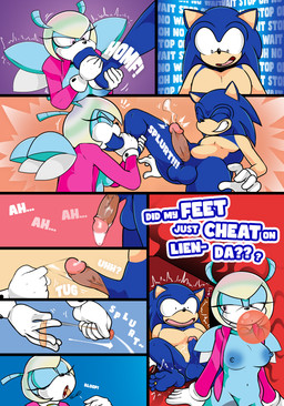 anthro blue_body condom feet female foot_fetish foot_in_mouth genitals male male/female penis sexual_barrier_device text tinydevilhorns idw_publishing sega sonic_the_hedgehog_(comics) sonic_the_hedgehog_(idw) sonic_the_hedgehog_(series) jewel_the_beetle sonic_the_hedgehog arthropod beetle eulipotyphlan hedgehog insect mammal absurd_res hi_res