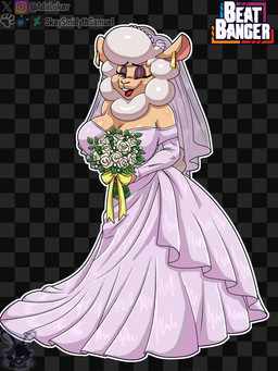 anthro bride clothing dress elderly embarrassed female flower flowers_in_hand fur plant solo wedding white_body white_fur white_wool wife wool_(fur) skay_smidyth_samuel beat_banger bunfan_games dawna_mabel bovid caprine mammal sheep 3:4 absurd_res digital_media_(artwork) hi_res