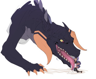 ambiguous_gender black_body black_scales cult cultist duo feral kissing licking male male/ambiguous scales simple_background struggling tongue tongue_out white_background kwayfinder mythology re:zero capella_emerada_lugunica changeling_(lorewise) natsuki_subaru dragon human mammal mythological_creature mythological_scalie scalie hi_res female_(lore)