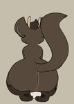 antennae_(anatomy) big_butt big_ears big_tail butt female huge_butt nude overweight pawpads paws pillow raised_tail sitting sitting_on_pillow solo tail conditional_dnp verdantphysician ragna_(verdantphysician) alien hi_res