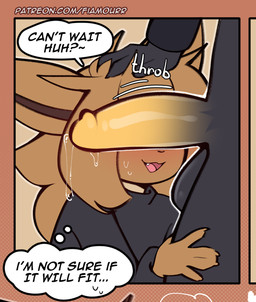 anthro balls blush bodily_fluids dialogue duo femboy genital_fluids genitals hair humanoid_genitalia humanoid_penis leaking_precum male male/male nervous penis precum speech_bubble text thought_bubble throbbing throbbing_penis conditional_dnp fiamourr nintendo pokemon eevee eeveelution generation_1_pokemon generation_2_pokemon pokemon_(species) umbreon english_text url