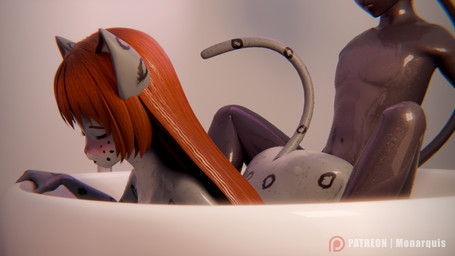 anthro bathroom bathtub duo female male male/female nude_anthro penetration sex vaginal vaginal_penetration wet wet_body monarquis momo_(monarquis) romy_(monarquis) domestic_cat felid feline felis mammal pantherine snow_leopard 16:9 3d_(artwork) 4k absurd_res digital_media_(artwork) hi_res widescreen