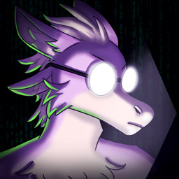 anthro computer electronics eyewear feathers glasses male pink_body serious serious_face solo billartstk kerolink avali avian 1:1 bust_portrait hi_res portrait
