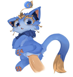 anus blue_body blue_eyes blue_fur blush clitoris disembodied_penis duo female feral fur genitals looking_at_viewer looking_back looking_back_at_viewer male neck_tuft penetration penis sex simple_background size_difference tuft vaginal vaginal_penetration vulva white_background chisanakei league_of_legends riot_games tencent yuumi_(lol) domestic_cat felid feline felis mammal hi_res