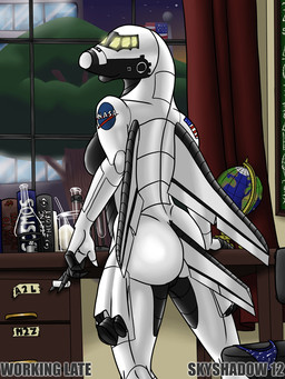 aeromorph anthro book breasts butt desk female living_aircraft living_machine looking_at_viewer looking_back nasa nude pussy rear_view side_boob skyshadow_(artist) solo spacecraft standing stars_and_stripes tree united_states_of_america window wings
Rating: Explicit
Score: 8
User: Colossal
Date: May 03, 2014 aeromorph anthro book breasts butt desk female living_aircraft living_machine looking_at_viewer looking_back nasa nude pussy rear_view side_boob skyshadow_(artist) solo spacecraft standing stars_and_stripes tree united_states_of_america window wings
Rating: Explicit
Score: 8
User: Colossal
Date: May 03, 2014