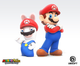 anthro arms_bent black_eyebrows black_facial_hair black_mustache blue_clothing blue_eyes blue_overalls brown_clothing brown_footwear brown_hair brown_shoes closed_smile clothed clothed_anthro clothed_human clothed_male clothing crossed_arms duo eyebrows facial_hair footwear fully_clothed fully_clothed_human fully_clothed_male fur gesture gloves hair half-closed_eyes hand_gesture hand_on_hip hand_on_own_hip hand_pawpads handwear hat headgear headwear larger_human larger_male logo long_ears looking_at_viewer male male_anthro male_human mitten_hands mouth_closed multicolored_body mustache narrowed_eyes noseless overalls pawpads pockets red_clothing red_hat red_headwear red_shirt red_topwear shirt shirtless_anthro shirtless_male shoes short_hair simple_background size_difference smaller_anthro smaller_male smile smiling_at_viewer straight_legs tan_body tan_eyelids tan_pawpads tan_skin text thumbs_up title topwear two_tone_body white_background white_body white_clothing white_fur white_gloves white_handwear jean-baptiste_raimbault mario_bros mario_plus_rabbids_kingdom_battle nintendo raving_rabbids rayman_(series) ubisoft mario rabbid_mario human lagomorph mammal rabbid 2021 3d_(artwork) absurd_res adobe_photoshop_(artwork) autodesk_maya_(artwork) colored crossover digital_media_(artwork) english_description english_text hi_res official_art