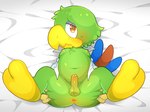 anthro anus balls beak butt erection feathers genitals green_body green_feathers half_naked male non-mammal_balls nude penis rio solo spread_legs spreading tail tail_feathers ze_carioca hentaib disney saludos_amigos the_three_caballeros jose_carioca avian bird parrot