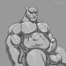 abs anthro ball_tuft balls biceps big_balls deltoids erection genitals male male/male musclegut muscular muscular_anthro muscular_male nipples nude pecs penis simple_background solo stocky tail trapezius tuft lynxspark dreamworks kung_fu_panda tai_lung_(kung_fu_panda) felid mammal pantherine snow_leopard 1:1 digital_media_(artwork) greyscale hi_res monochrome