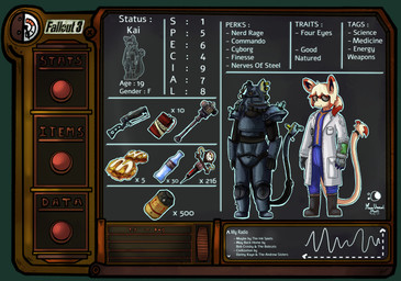 anthro armor explosives eyewear female food glasses grenade hammer laser_rifle machine nuka-cola_quantum power_armor sledgehammer solo tesla_coil text tools weapon unusualmoondemon fallout microsoft nintendo pokemon kai_mew-(character) generation_1_pokemon legendary_pokemon mew_(pokemon) pokemon_(species) english_text hi_res model_sheet