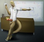 anthro balls bottomless clothed clothing erection genitals humanoid_genitalia humanoid_penis male penis sex_education solo tail teacher darknesshaven mr._gigan_(lurdanjo) brachiosaurid brachiosaurus dinosaur prehistoric_species reptile sauropod sauropodomorph scalie hi_res