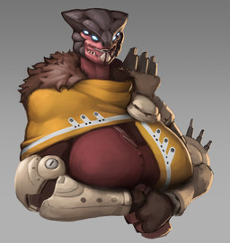 4_arms 4_eyes anthro armor big_breasts breasts clothing female fur_trim_(clothing) glowing glowing_eyes mandibles multi_arm multi_eye multi_limb solo teeth tight_clothing mixnmatt bungie destiny_(series) alien eliksni bust_portrait hi_res portrait