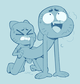 adult_on_young age_difference all_fours anthro balls blue_background blue_body blue_fur bodily_fluids breath clenched_teeth cum cum_drip doggystyle dripping duo ejaculation eyes_closed female flat_chested from_behind_position fur genital_fluids genitals happy happy_sex larger_female looking_pleasured looking_up male male/female nipples older_female_younger_male older_penetrated one_tooth open_mouth penetration plap rough_sex sex simple_background size_difference smaller_male smile sweat teeth tired vaginal_fluids vaginal_squirting whiskers young mmuhu cartoon_network the_amazing_world_of_gumball gumball_watterson nicole_watterson felid feline felis mammal 2026 blue_and_white monochrome unavailable_at_source incest_(lore) mother_(lore) mother_and_child_(lore) mother_and_son_(lore) parent_(lore) parent_and_child_(lore) parent_and_son_(lore) son_(lore)
