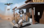 5_fingers anthro black_hair blue_eyes bottomless bottomless_anthro bottomless_female breasts clothed clothed_anthro clothed_female clothing day female fingers footwear fur grey_body grey_fur grey_tail hair holding_object looking_at_viewer outside partially_clothed partially_clothed_anthro partially_clothed_female shoes sky solo tail topwear askart muffin_(askart) mammal procyonid raccoon 2025 digital_media_(artwork) hi_res