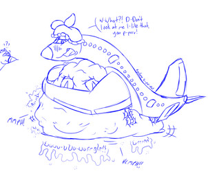 aircraft ambiguous_gender belly big_belly blush bonnet clothing confusion duo hand_on_belly headgear headwear huge_belly hyper hyper_belly machine mobcap motion_lines multiple_prey not_furry open_mouth question_mark resting_on_belly rumbling_stomach simple_background soft_vore teeth text unwilling_prey vehicle vore xyclone undertale undertale_(series) krisjet_(xyclone) tsunderplane dire_aircraft dire_machine dire_vehicle living_aircraft living_machine living_vehicle 2020 blue_and_white dated english_text hi_res monochrome signature