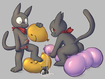 anthro balloon balloon_fetish balls briefs butt clothing genitals glans grey_background holding_balloon humanoid_genitalia humanoid_penis inflatable male multiple_poses penis perineum pose simple_background sitting sitting_on_balloon sitting_on_object solo stomping tail underwear young young_anthro young_male badipoki kukat_(character) domestic_cat felid feline felis mammal absurd_res hi_res