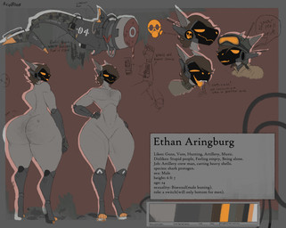 anthro armor big_butt bodily_fluids butt character_description color_swatch curvy_figure fangs freckled_butt freckled_chest freckles front_view headgear helmet hourglass_figure machine male male_anthro nude nude_anthro nude_male orange_eyes orange_mouth rear_view saliva solo symbol tail teeth text text_box thick_thighs tongue tongue_out visor ace0t0nic ethan_(humbug) aquatic fish hybrid protogen shark absurd_res english_text hi_res model_sheet