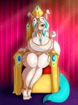 4_toes 5_fingers anthro big_breasts biped breasts chair clothing ear_tuft feet female fingers furniture huge_breasts looking_at_viewer sitting smile solo throne toes tuft conditional_dnp suirano prince_vaxis_(copyright) princess_vaxi lyrian 2019 3:4 digital_media_(artwork) hi_res