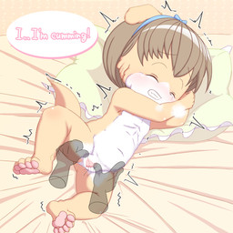 accessory announcing_orgasm anthro areola bed biped bodily_fluids brown_hair clenched_teeth countershade_face countershade_torso countershading dialogue disembodied_hand dripping eyebrows eyes_closed female flat_chested floppy_ears furniture genital_fluids genitals hair hair_accessory hairband looking_pleasured lop_ears lying lying_on_bed mostly_offscreen_character multicolored_body navel nipples nude on_bed on_side pawpads pillow raised_leg short_hair solo speech_bubble spread_vulva spreading tan_body teeth text tremble_spikes two_tone_body vaginal_fluid_drip vaginal_fluids vulva white_body white_countershading young young_anthro young_female midmud mio_(midmud) canid canine canis domestic_dog mammal 1:1 2025 absurd_res alternate_version_at_source english_text hi_res