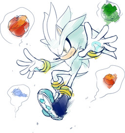anthro apple boots clothing floating food footwear frown fruit fur gloves handwear male melon plant shoes simple_background solo telekinesis watermelon white_background white_body white_fur yellow_eyes den255 sega sonic_the_hedgehog_(series) silver_the_hedgehog eulipotyphlan hedgehog mammal