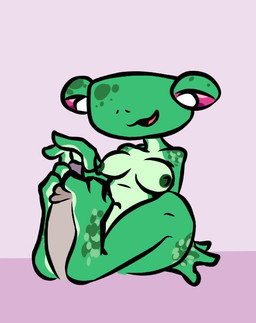 anthro big_feet breasts countershading disembodied_penis feet female foot_fetish foot_play footjob genitals green_body humanoid_genitalia humanoid_penis male male/female navel nipples non-mammal_nipples nude open_mouth penile penis sex simple_background sitting solo_focus thick_thighs vussybussy amphibian frog 2024 digital_media_(artwork) unavailable_at_source