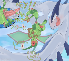 anal anthro anus big_hands blush bodily_fluids delivery_(commerce) delivery_employee duo female genitals green_body holding_another holding_by_tail huge_hands in_flight larger_female letter licking licking_another looking_at_genitalia male male/female oral penile penis penis_lick pink_anus pink_genitals pink_tongue postal_carrier postal_delivery rimming saliva saliva_on_anus saliva_on_tongue sex size_difference sky skyscape smaller_male speech_bubble surprised thought_bubble tongue tongue_out unusual_anatomy unusual_genitalia upside_down white_body wrapped_tail shieshuqqq nintendo pokemon flygon generation_2_pokemon generation_3_pokemon legendary_pokemon lugia pokemon_(species) hi_res