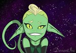 ambiguous_gender anthro eyebrows green_body grin raised_eyebrow smile solo deviantinc masters_of_the_universe mattel netflix she-ra_(copyright) she-ra_and_the_princesses_of_power double_trouble_(she-ra) reptile scalie shape_shifter absurd_res hi_res