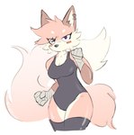 anthro big_breasts biped breasts clothing female fighters leotard looking_at_viewer slim_anthro slim_female solo thick_thighs zylenox canid canine fox mammal 2024 hi_res