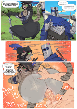 3_panel_comic anal anal_penetration anthro anthro_penetrated argument armor ass_up balls bent_over big_butt big_penis blush bodily_fluids butt butt_grab clothed clothing contact_onomatopoeia cross-popping_vein crouching dialogue doggystyle duo erection female female_anthro female_on_human female_penetrated first_person_view from_behind_position genitals gesture hair hand_gesture hand_on_butt huge_butt human_on_anthro human_penetrating human_penetrating_anthro impact_onomatopoeia interspecies male male/female male_human male_on_anthro male_penetrating male_penetrating_female male_pov motion_outline multiple_angles onomatopoeia penetration penis repeated_text sex sound_effects sweat sweatdrop sweaty_butt tail text thick_thighs thrusting wrong_hole roly domestic_cat felid feline felis human mammal 2025 comic english_text hi_res