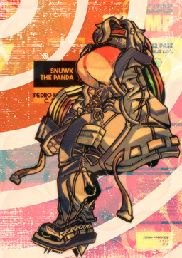 anthro big_butt breasts butt clothed clothed_anthro clothed_female clothing female female_anthro full_body_view graphic_design posed poster robotic solo technology thick_thighs wide_hips snuwkthelewd mykawn_(snuwkthelewd) lagomorph leporid mammal rabbit robot_anthro 2025 hi_res