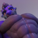 anthro big_pecs looking_at_viewer male muscular muscular_male pecs simple_background solo dergdrister mythology pec_pov_meme drister_(dergdrister) dragon mythological_creature mythological_scalie scalie 1:1 3d_(artwork) digital_media_(artwork)