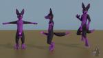 animal_genitalia animal_penis anthro balls canine_genitalia canine_penis claws fur genitals knot male multicolored_body multicolored_fur penis purple_balls purple_penis solo t-pose toe_claws ultrayanto dys_(character) canid canine fox mammal 16:9 3d_(artwork) digital_media_(artwork) watermark widescreen