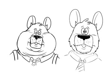 anthro clothing duo male necktie overweight overweight_male shirt simple_background topwear white_background ishugma mammal murid murine rat rodent 2026 hi_res portrait