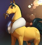 banana cutie_mark eyebrows eyelashes female feral food fruit looking_at_viewer plant solo teats text conditional_dnp mercurial64 friendship_is_magic hasbro my_little_pony cleopatra_jazz_(mlp) equid equine mammal 2020 digital_media_(artwork) digital_painting_(artwork) hi_res