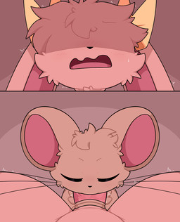 accessory ambiguous_gender animal_genitalia animal_penis blush bodily_fluids bow_accessory brown_body brown_fur dominant duo ear_accessory erection eyes_closed fellatio femboy feral feral_on_feral fluffy fur genital_fluids genitals larger_sub male male/ambiguous open_mouth oral oral_penetration penetration penile penile_penetration penis penis_grab ribbons saliva saliva_on_penis scaroused sex simple_background size_difference submissive sweat tail tail_around_penis tail_fetish tail_play tapering_penis whiskers yellow_bow yellow_ribbon km-15 house_mouse lagomorph leporid mammal mouse murid murine rabbit rodent hi_res