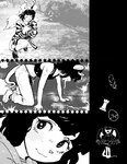 2022 :3 absurd_res ada_rook anthro bodily_fluids bottomwear camera censored clothed clothing comic egg eyebrows eyelashes feathers female greyscale hair hi_res holding_camera holding_object looking_at_viewer mammal midriff monochrome mosaic_censorship murid murine pants rat remy_boydell rodent rook_(chess) slim_anthro slim_female solo surreal tail trans_(lore) trans_woman_(lore) vomit vomiting wings