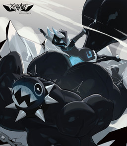 arm_scar arms_out balls big_balls big_breasts big_butt black_body blue_penis breasts butt butt_scar chain collar duo female fur fur_markings genitals heart_eyes heart_pupils heart_symbol hood horn huge_balls huge_butt hyper hyper_balls hyper_genitalia male male/female markings muscular muscular_female nipples nude penetration penis rock scar sharp_teeth spiked_collar spikes teeth tremble_spikes xeono mario_bros nintendo gigi_(thecoatl034) nexo_(xeono) chain_chomp humanoid nexis_domine absurd_res hi_res